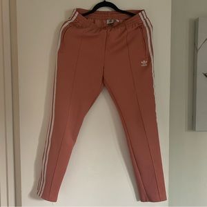 Pink Adidas Track Pants (with zippers) - size M